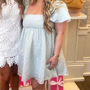 Stories Bubble Sleeve Baby-Doll Dress, Size Large